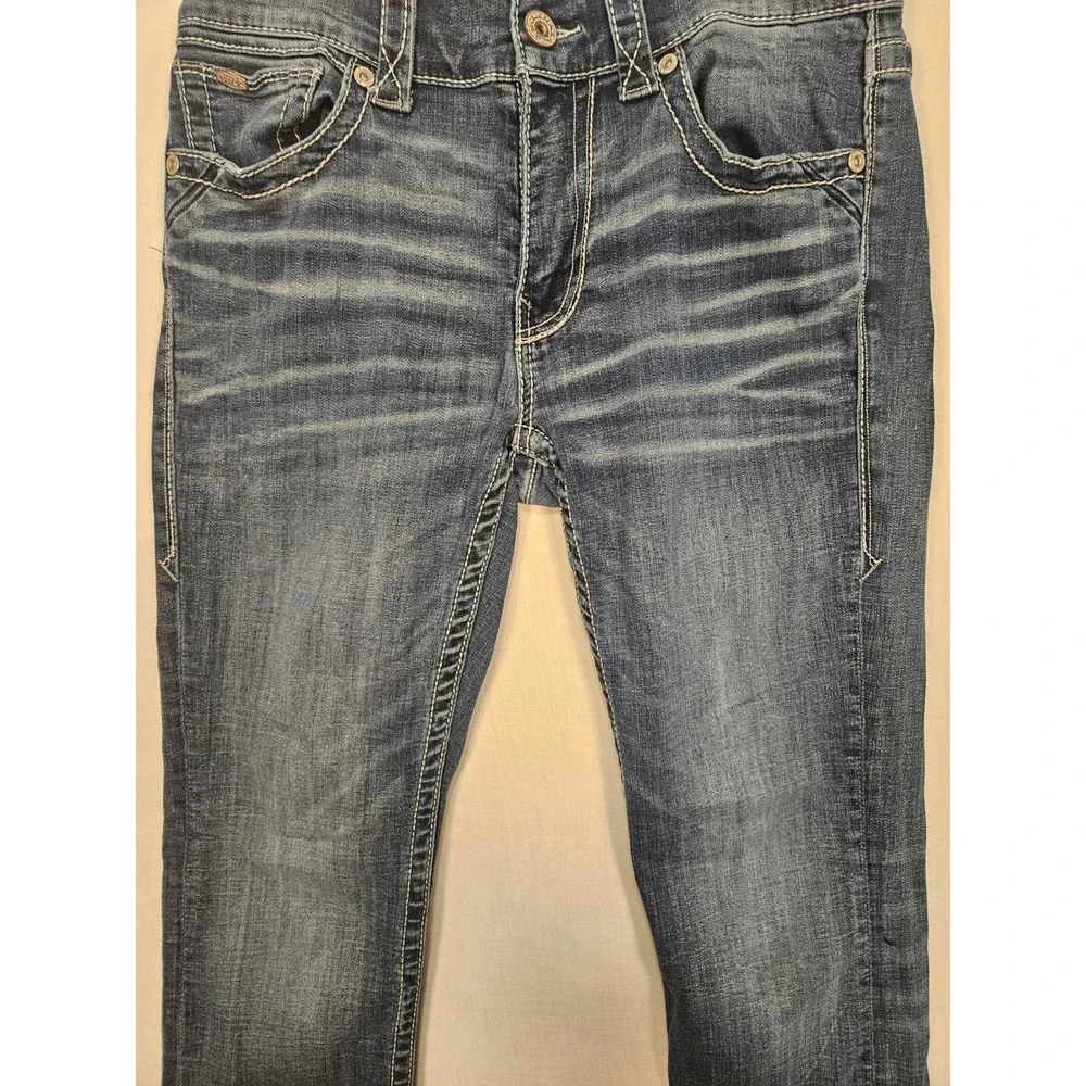 Buckle Black Fit No 3 Straight Leg Jeans Dark Wash Blue Mens 31L BBLA3017